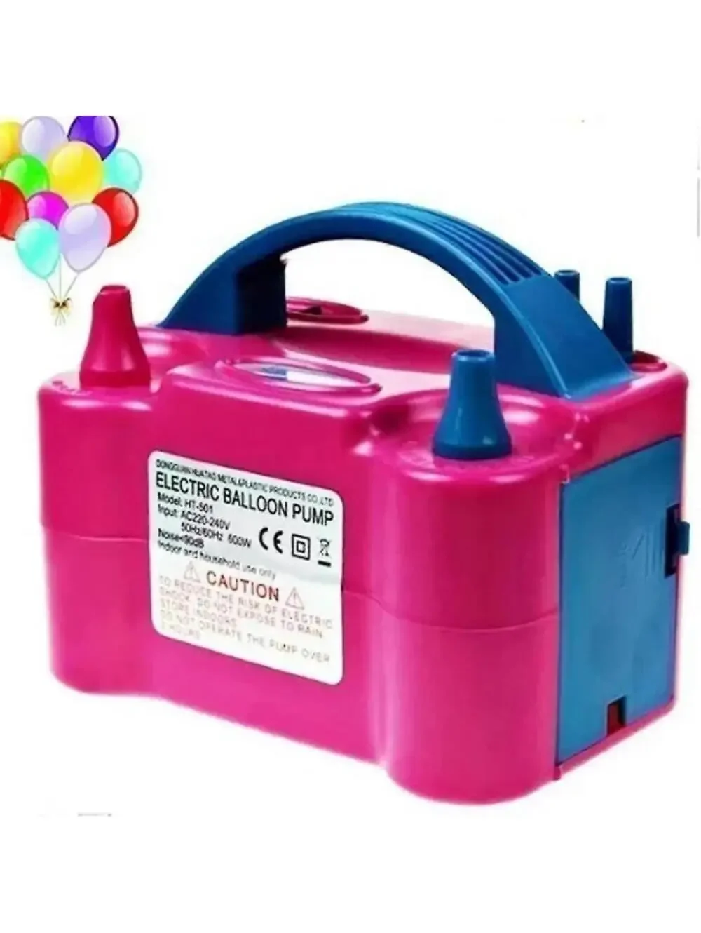 Electric Air Balloon Pump Inflator Dual Nozzle for Easy Party Decoration, New